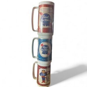 Vintage Pabst Blue Ribbon Beer Mugs